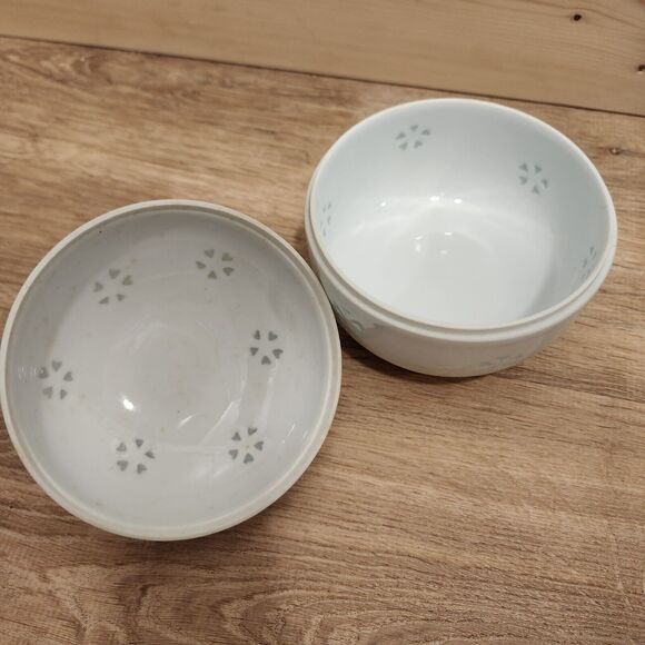 Vtg Japanese Arita-Yaki Porcelain Tea Canister Hotaru Bori Translucent Clover - Picture 5 of 8